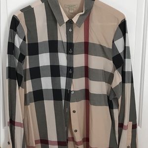 Burberry Women's Brit Tonal Check Shirt.